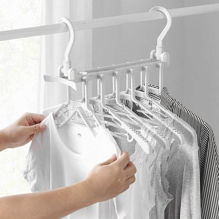 Foldable Non Slip Easy Storage Smart Clothes Hanger - Image 7