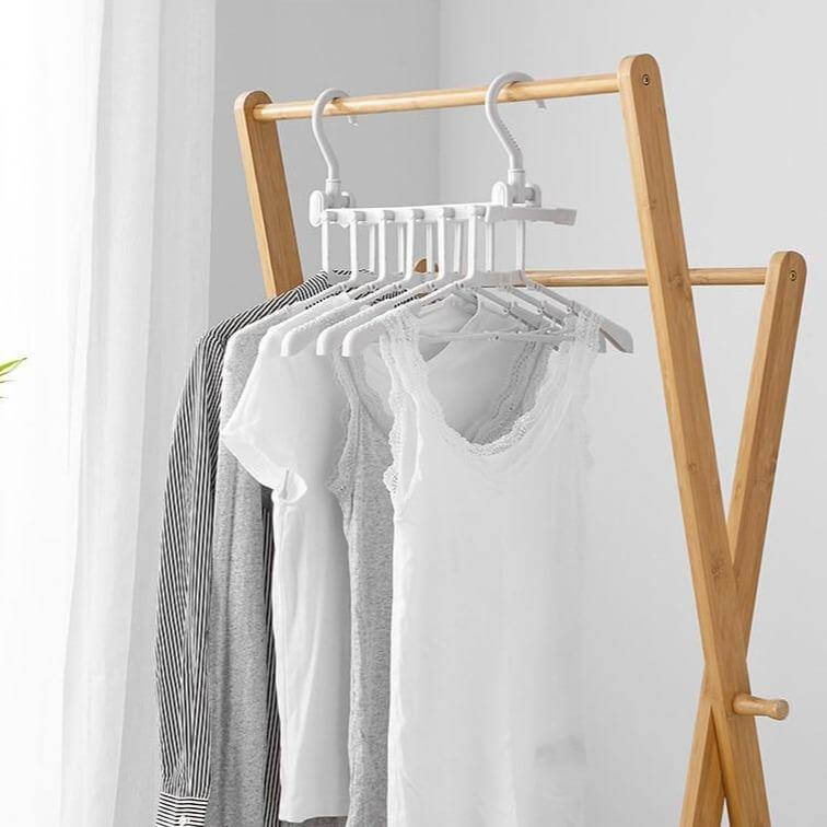Foldable Non Slip Easy Storage Smart Clothes Hanger - Image 2