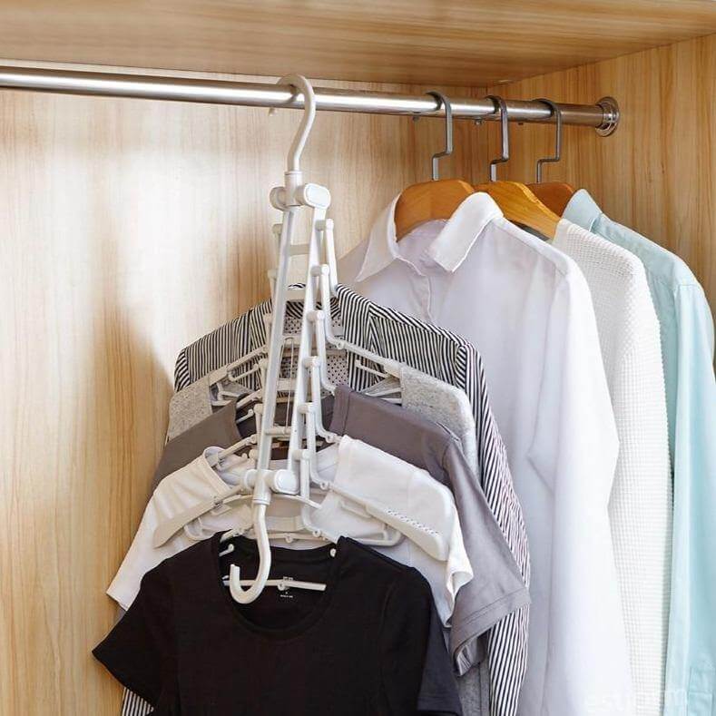 Foldable Non Slip Easy Storage Smart Clothes Hanger - MaviGadget