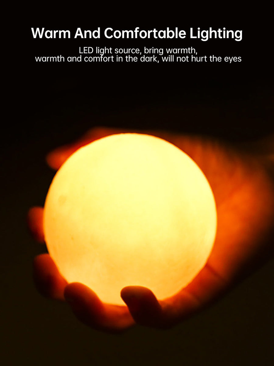 3D Light Touch Switch Rechargeable Moon Night Lamp - Image 4