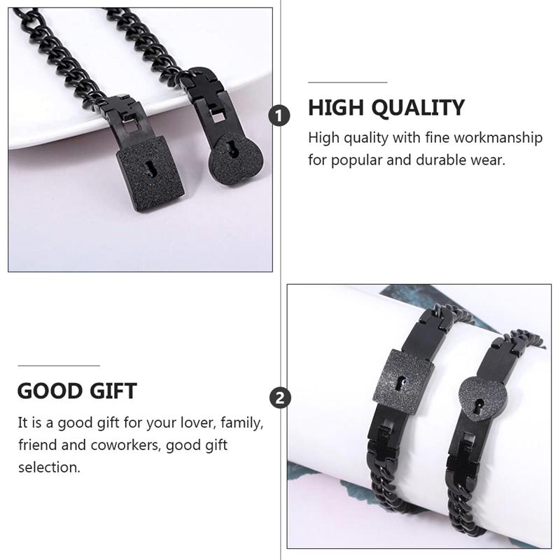 Unique Lovers Heart Lock Bracelets - Image 2