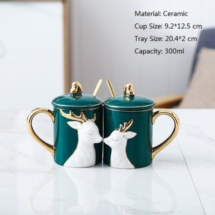 3D Lovely Couple Ceramic Mug Set - Image 3