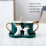 3D Lovely Couple Ceramic Mug Set