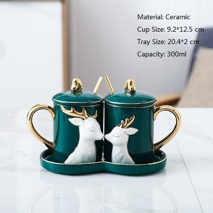3D Lovely Couple Ceramic Mug Set - Image 5
