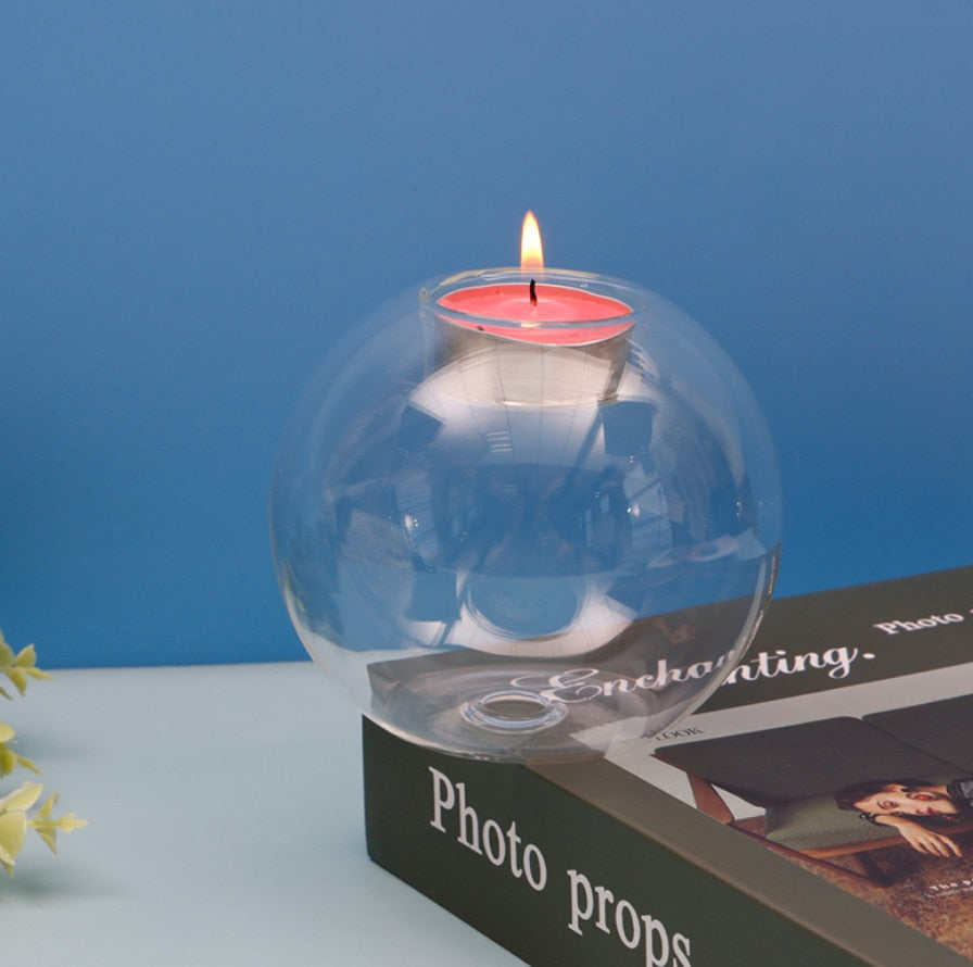European Elegant Crystal Glass Candle Holder - Image 4