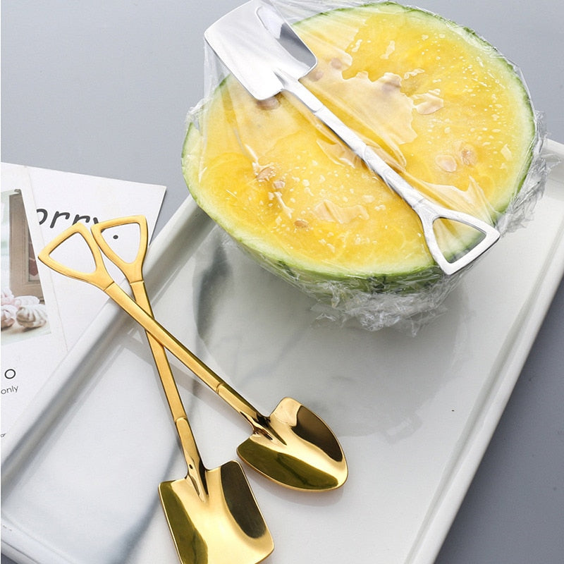 Creative Shovel Shape Dessert Spoons - Image 0