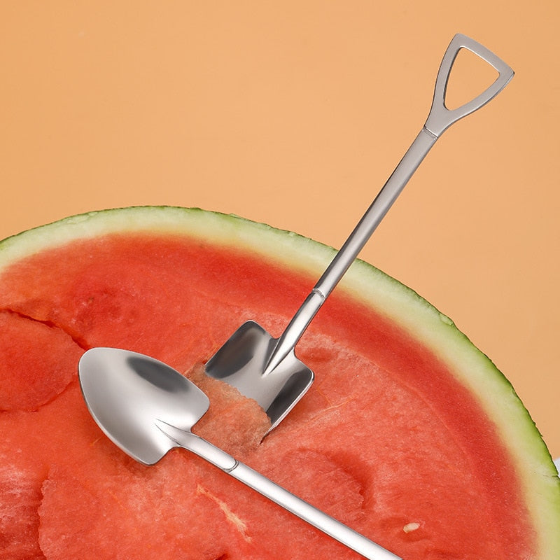 Creative Shovel Shape Dessert Spoons - Image 2