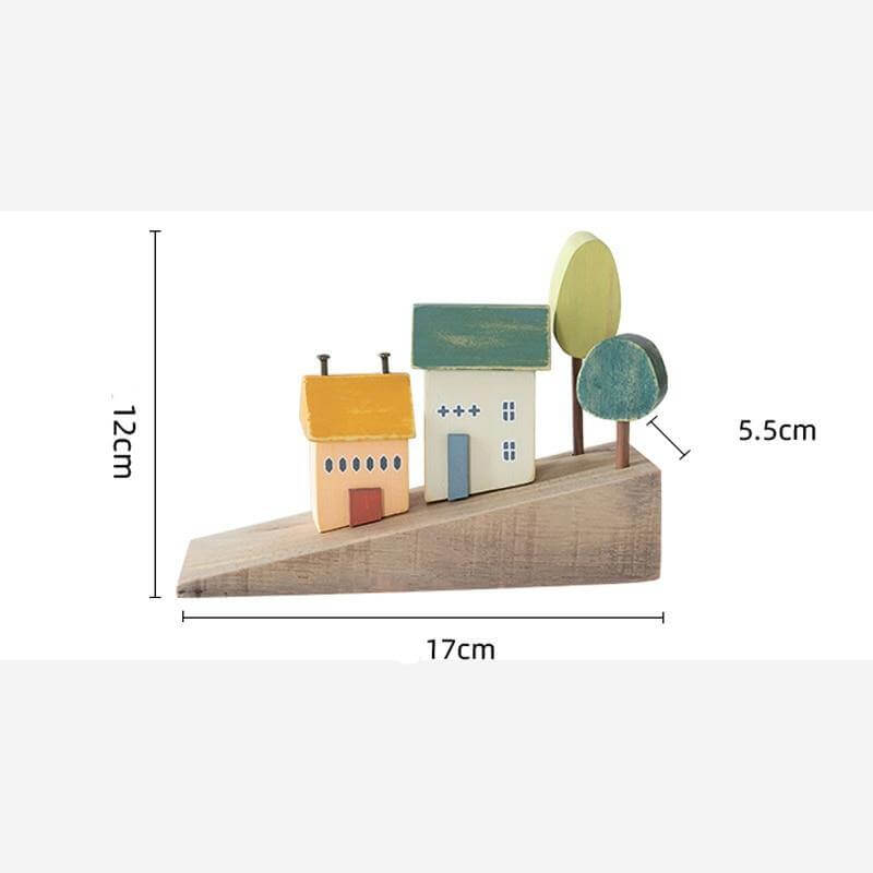 Nordic Wooden Miniature Hilly Neighborhood Home Decor - Image 7