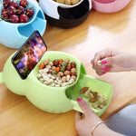 Lazy Snack Bowl with Phone Holder - MaviGadget