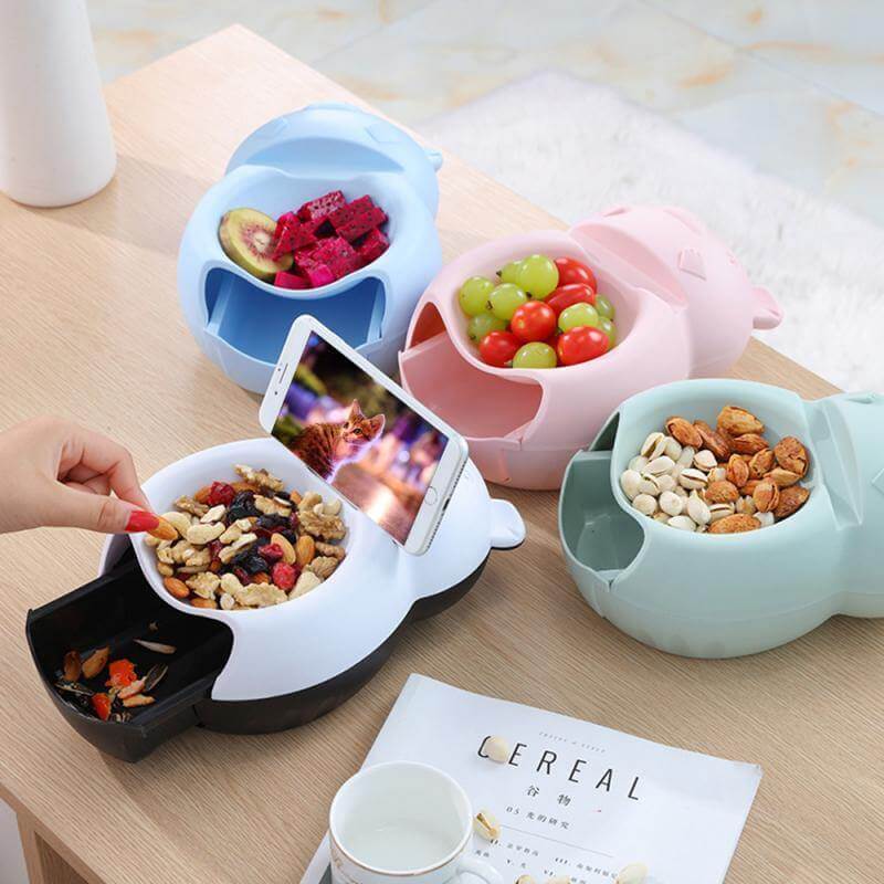 Lazy Snack Bowl with Phone Holder - Image 2