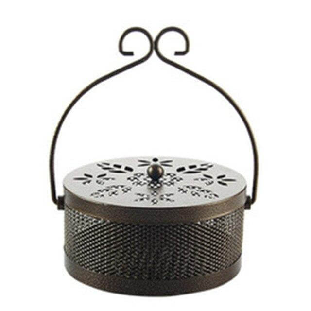 Iron Metal Hollow Decorative Mosquito Incense Box