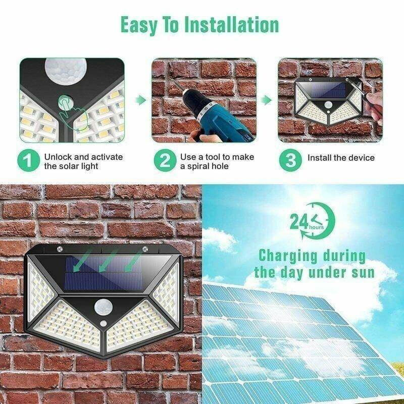 LED Outdoor Solar Light Wall Lamp - Image 2