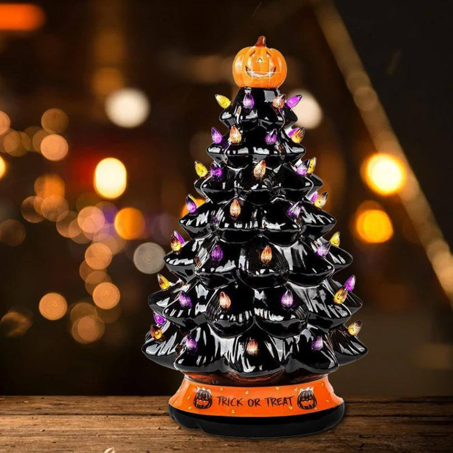 LED Light Halloween Pumpkin Ornament Tree - Image 4