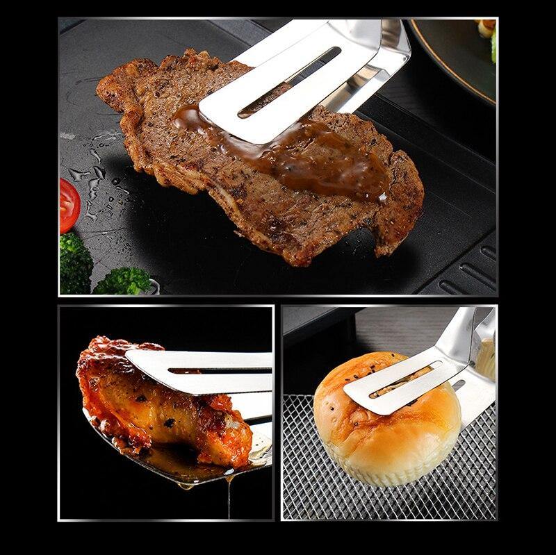 Stainless Steel Barbecue Easy Grab Tong - Image 3