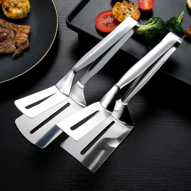 Stainless Steel Barbecue Easy Grab Tong - Image 2