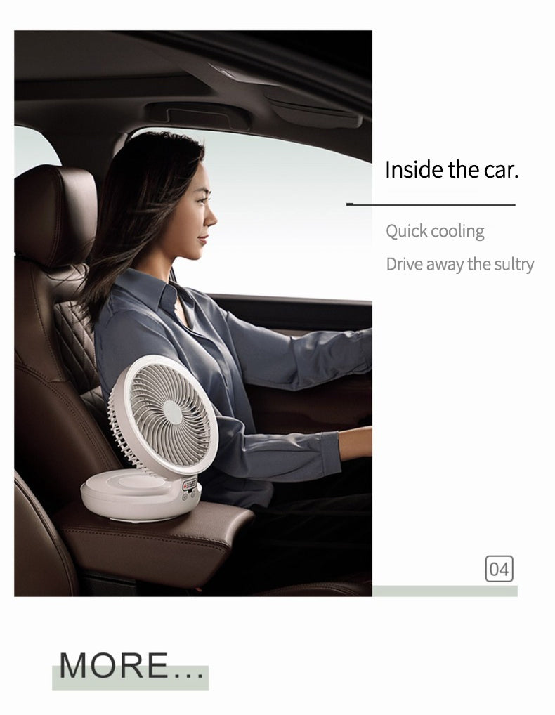 Portable Wireless Foldable Fan Night Lamp - Image 6