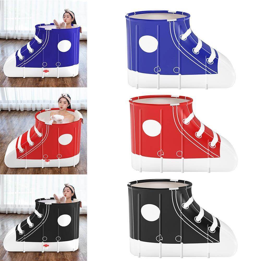 Portable Shoe-shaped Folding Bathtub