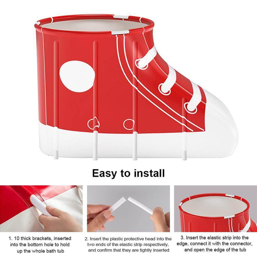 Portable Shoe-shaped Folding Bathtub - Image 1