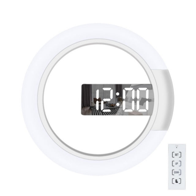LED Ring Lamp Wall Clock - Image 10