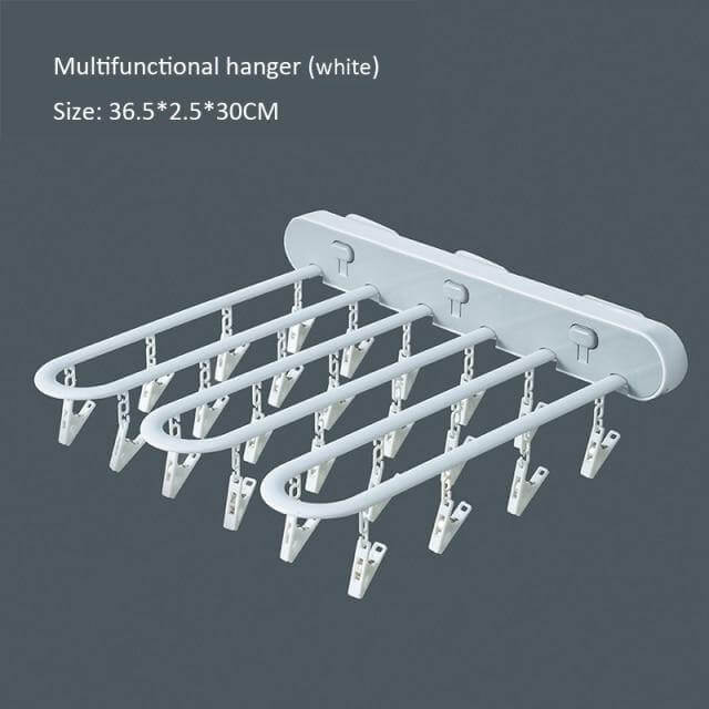 Wall-Mounted Folding Easy Drying Sock Hanger Rack - Image 3