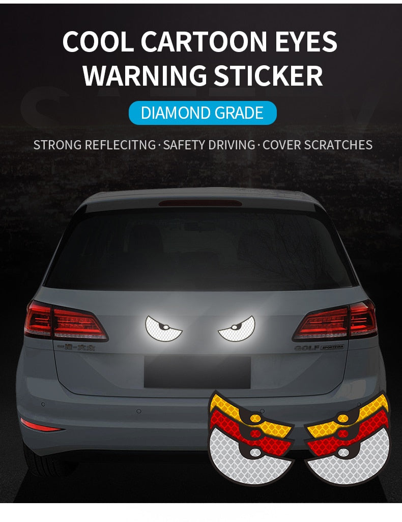 Luminous Eyes Reflective Car Stickers