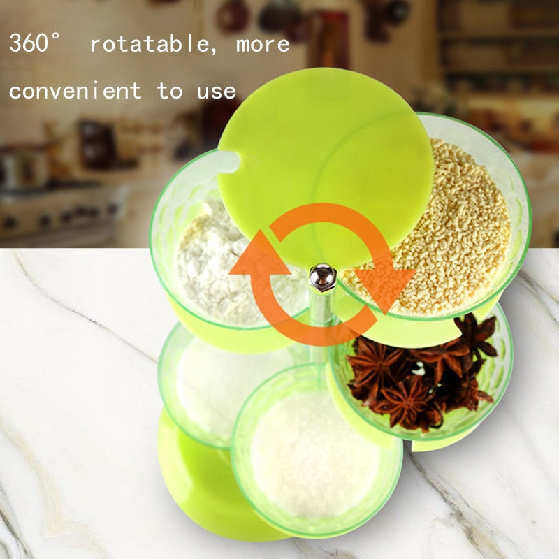 Multi-Layer Creative Rotating Seasoning Storage Box - Image 2