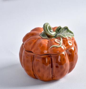 Pumpkin Ceramic Kitchen Mug Bowl - Image 1