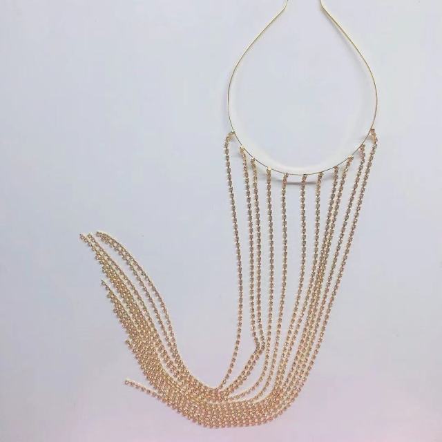 Rhinestone Full Crystal Headband Chain - Image 3