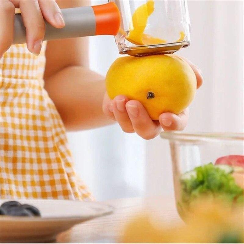 Vegetable Fruit Spill Free Storage Peeler - Image 3