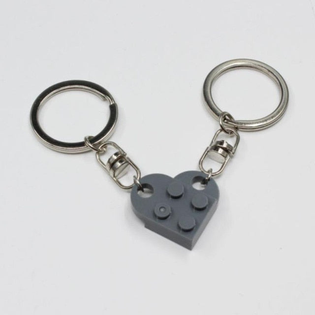 Couples Love Toy Brick Heart Keychain - Image 28