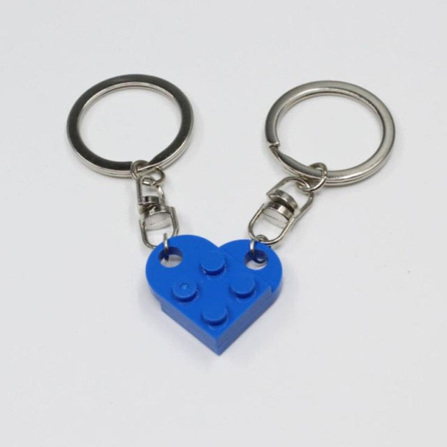 Couples Love Toy Brick Heart Keychain - Image 19