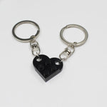 Couples Love Toy Brick Heart Keychain