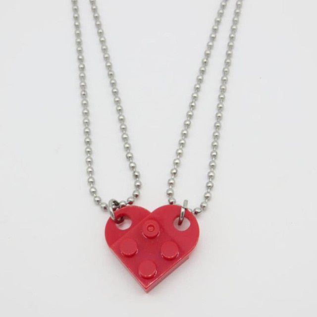 Couples Love Toy Brick Heart Keychain - Image 29