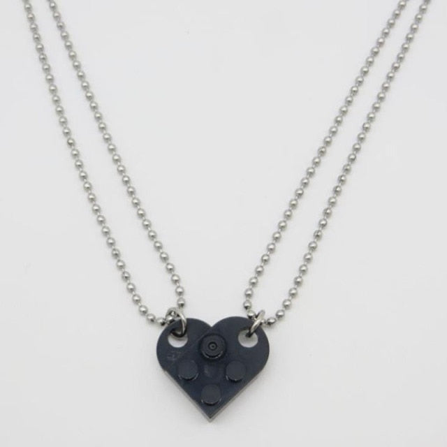 Couples Love Toy Brick Heart Keychain - Image 30