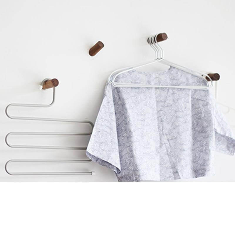 Nordic Wooden Easy Wall-Mounted Clothes Hanger - Image 9