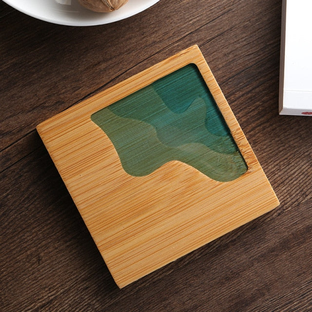 Water Art Insulated Bamboo Coasters - Image 12