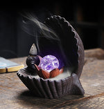 Ceramic Shell Incense Holder Led Lamp