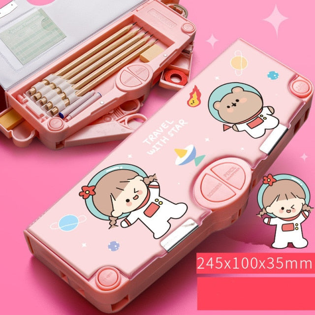 Stationery Kids Cartoon Pencil Storage Box - Image 7