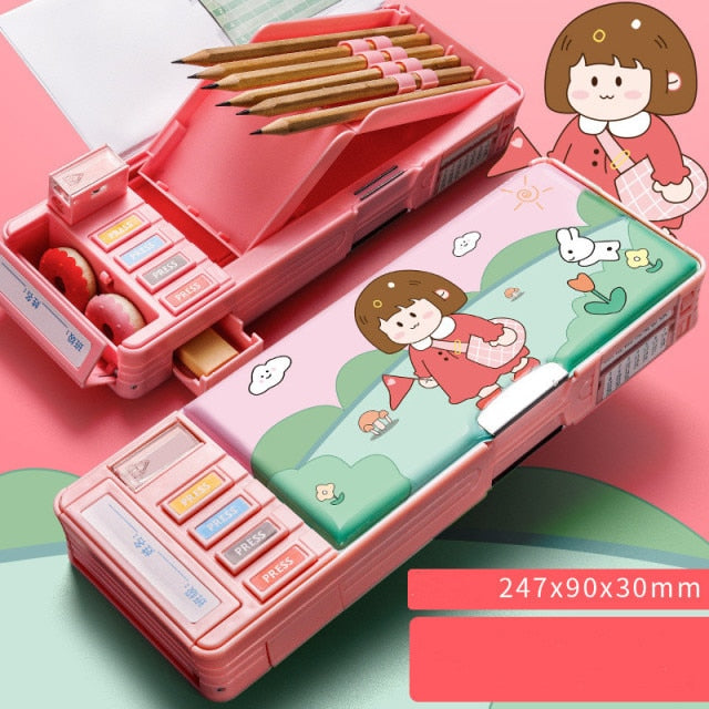 Stationery Kids Cartoon Pencil Storage Box - Image 8