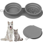 Foldable Travel Pet Double Feeding Bowl