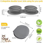 Foldable Travel Pet Double Feeding Bowl