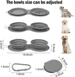 Foldable Travel Pet Double Feeding Bowl