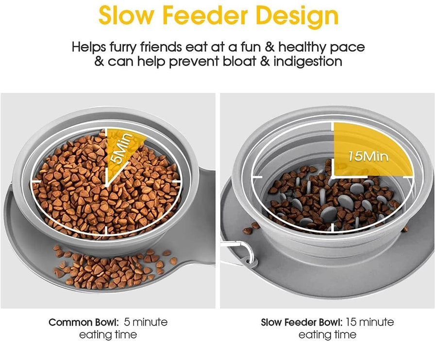 Foldable Travel Pet Double Feeding Bowl - Image 5