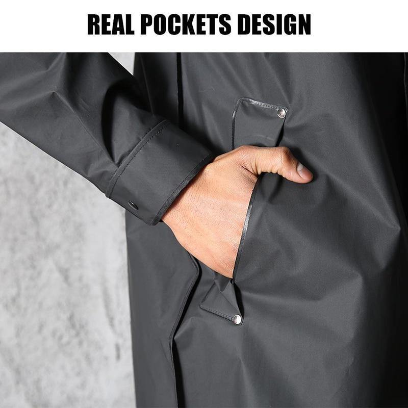 Hooded Elegant Thick Unisex Raincoat - Image 8