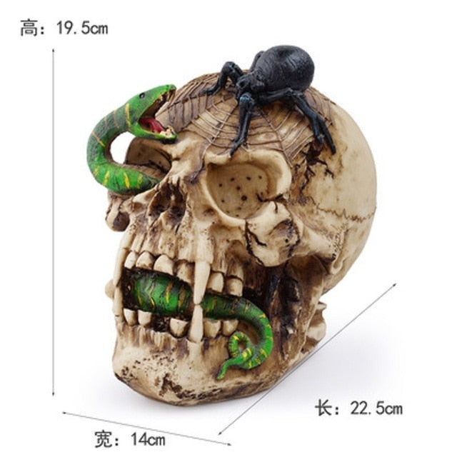 Skull Resin Skeleton Halloween Decoration