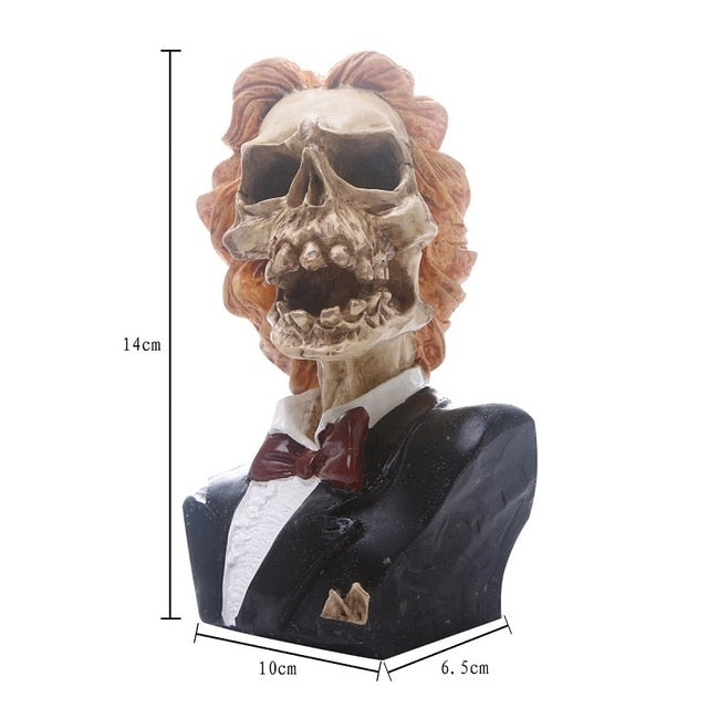 Skull Resin Skeleton Halloween Decoration - Image 2