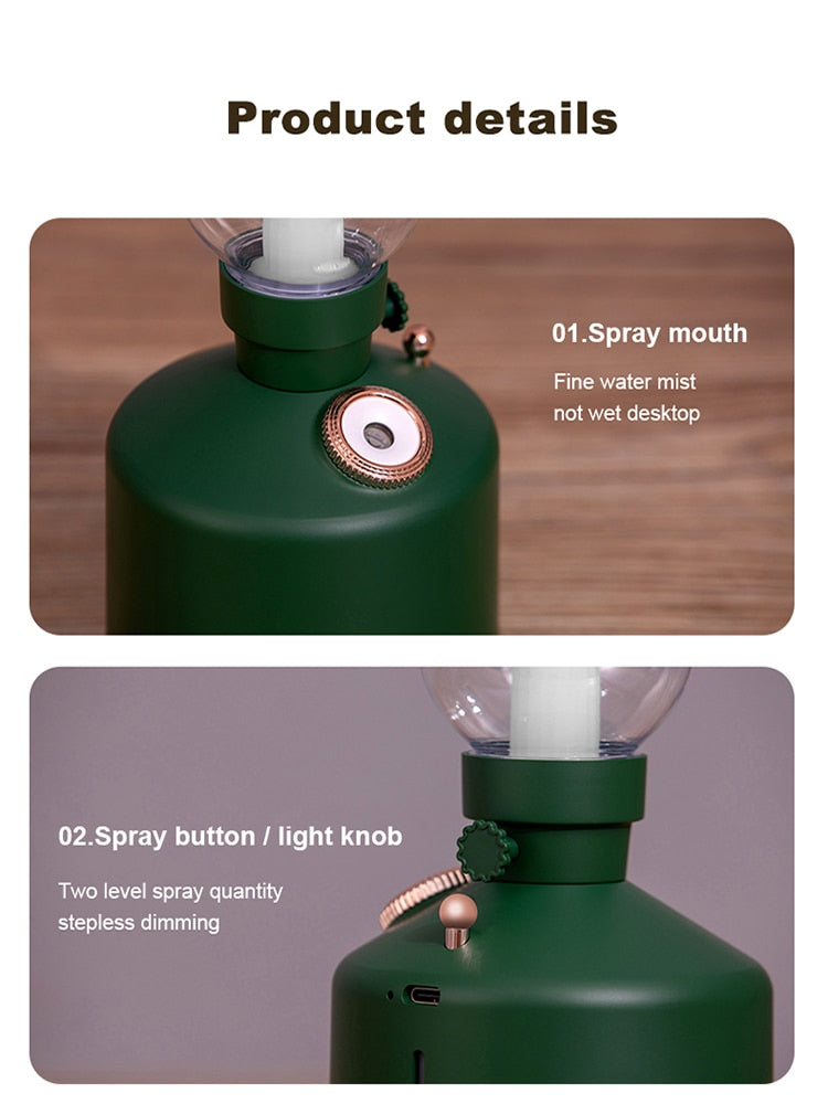 Retro Air Humidifier Wireless Aroma Diffuser Lamp - Image 2