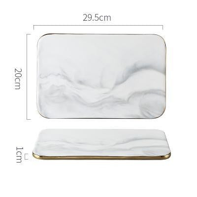 Elegant White Marble Ceramic Cutting Board