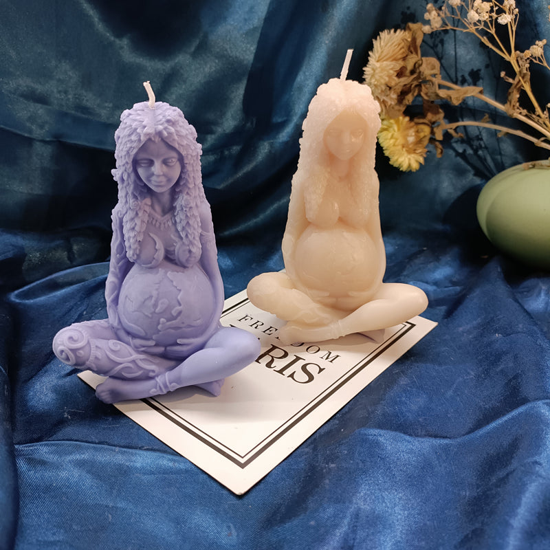 Handmade Mother Earth Candle Mold - Image 1