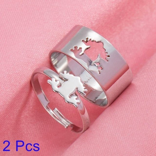 Creative Lovely Couples Matching Ring Set - Image 3